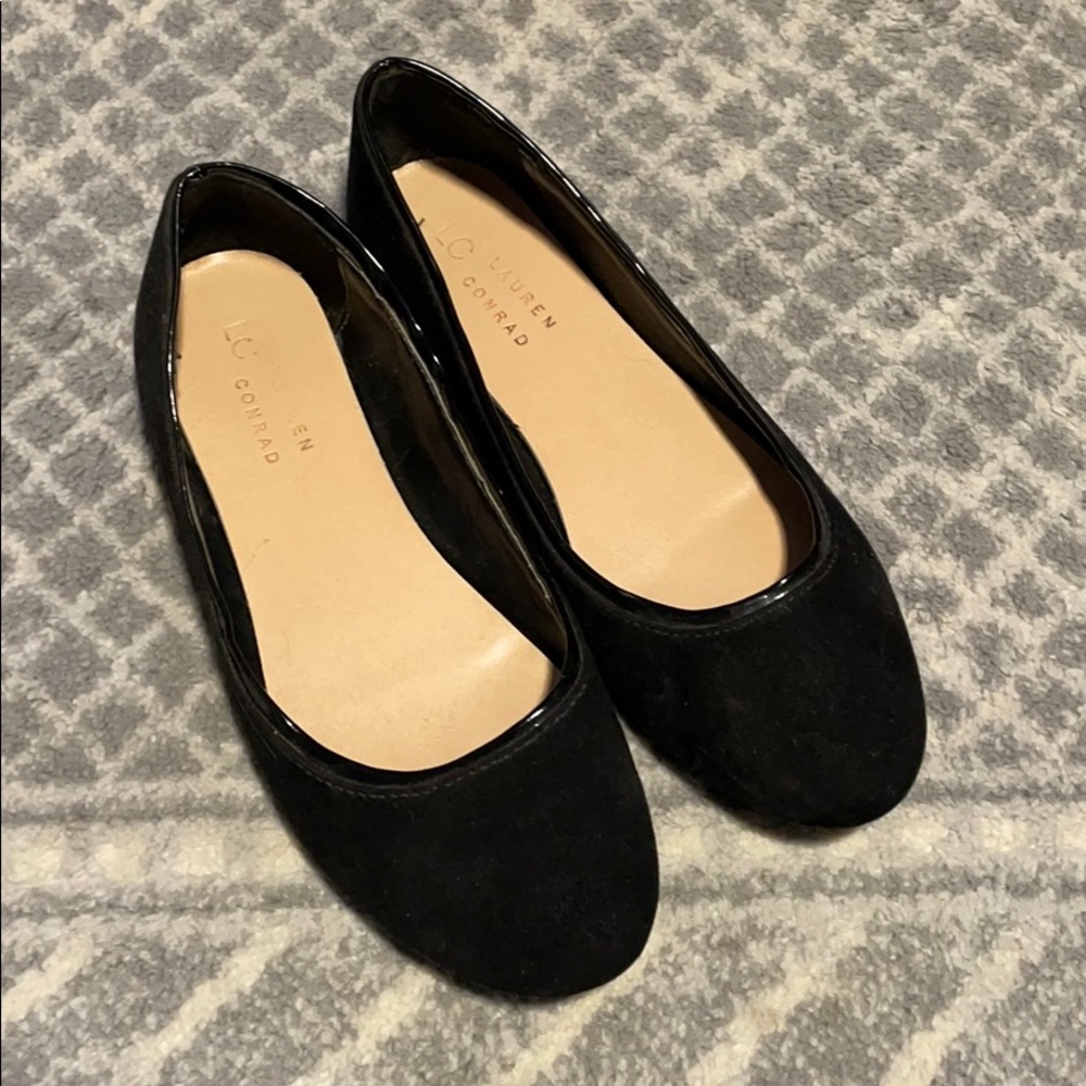 Black Suede Flats Super Cute